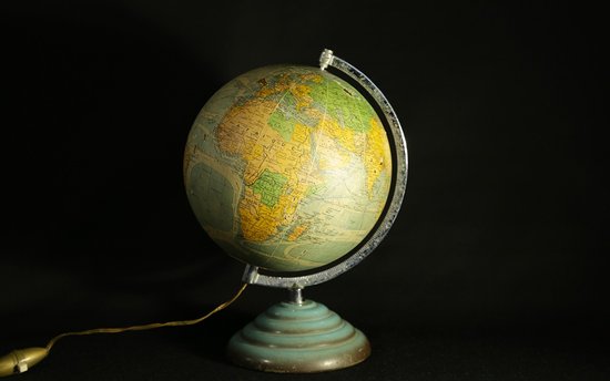 Luminous globe Glass and paper Circa 1950