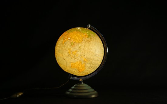 Luminous globe Glass and paper Circa 1950