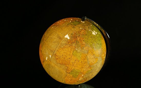 Luminous globe Glass and paper Circa 1950