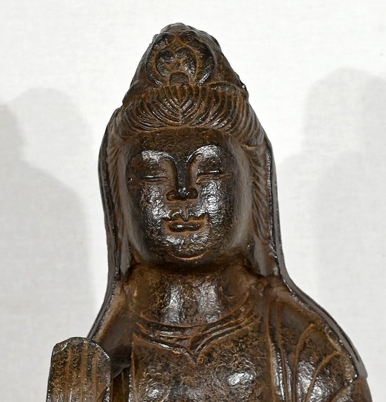 Black Stone Buddha Statue - 2nd half XIXth century