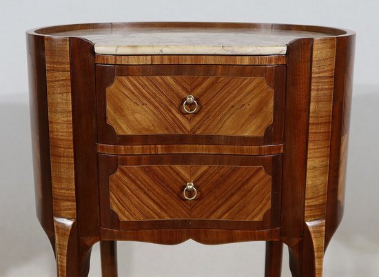 Elegant little Rognon Table in Mahogany and Rosewood - early XXth century