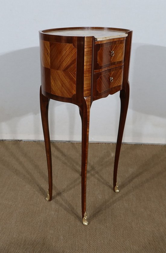 Elegant little Rognon Table in Mahogany and Rosewood - early XXth century