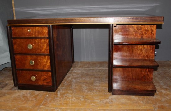 Art Deco period flat desk in rosewood circa 1930