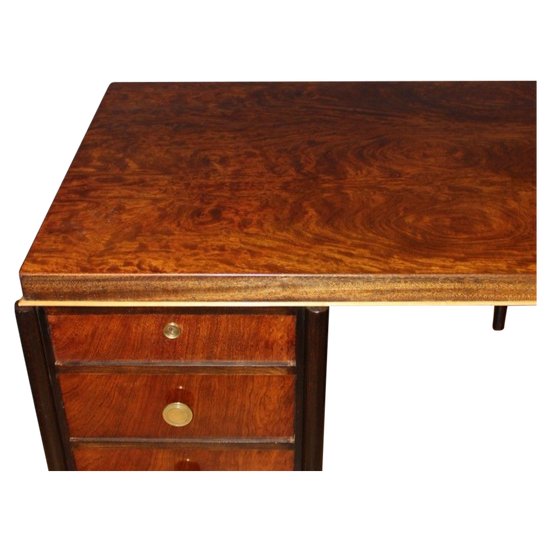 Art Deco period flat desk in rosewood circa 1930