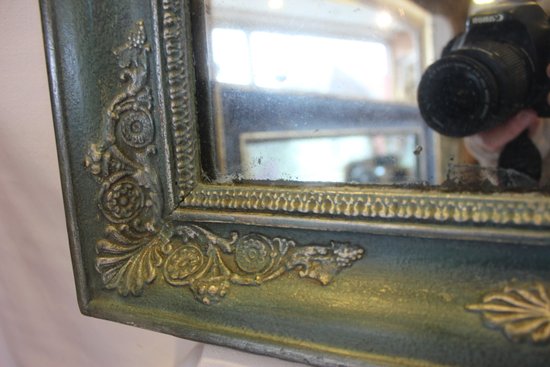 Small Empire Rectangle Mirror Patina And Ice Mercury 54 X68 Cm