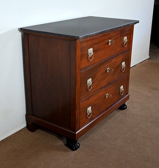 Small Cuban mahogany chest of drawers, Return from Egypt Empire - Early 19th century