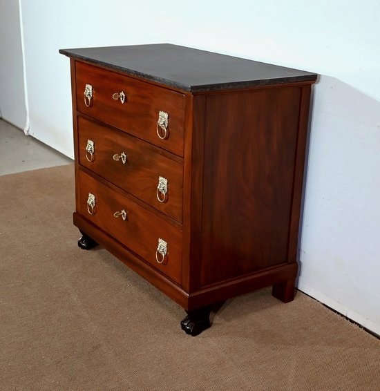 Small Cuban mahogany chest of drawers, Return from Egypt Empire - Early 19th century