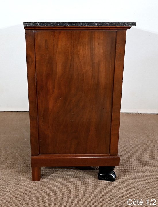 Small Cuban mahogany chest of drawers, Return from Egypt Empire - Early 19th century