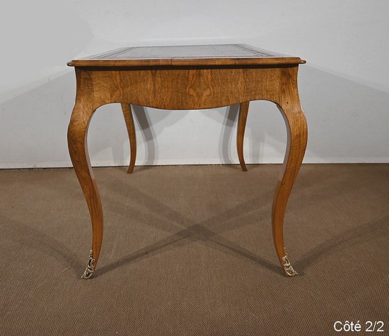 Walnut table and desk, Louis XV style - Mid 19th century