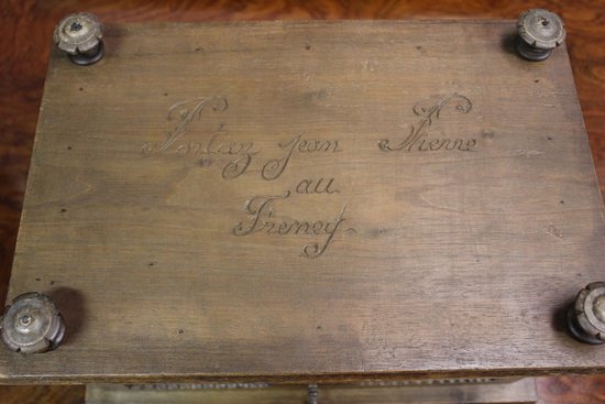 Walnut box with animals decoration end of XIX