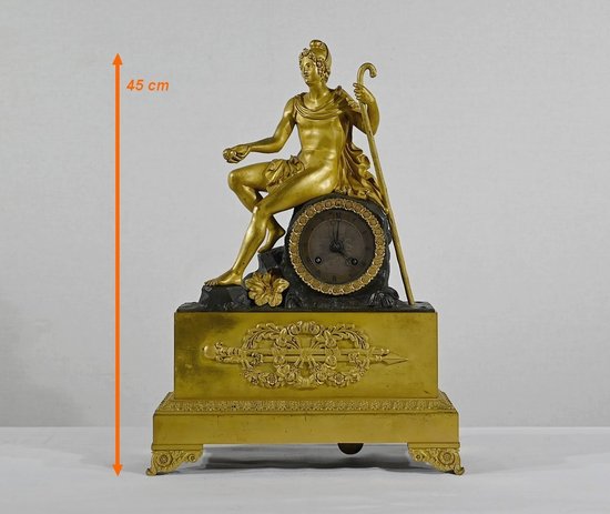 Uhr aus vergoldeter Bronze, Epoche Charles X - Anfang 19.