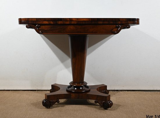 Rosewood veneer console table, England - 1850