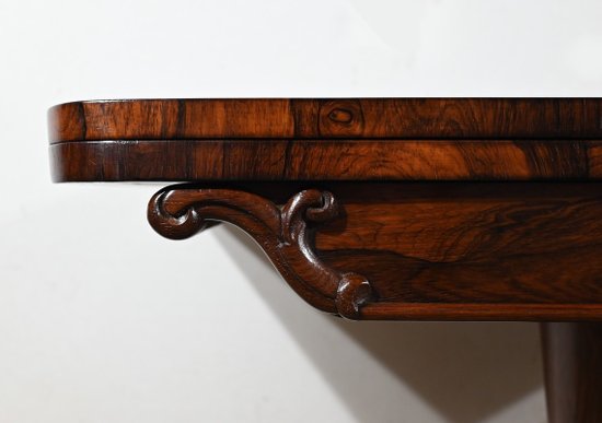 Rosewood veneer console table, England - 1850