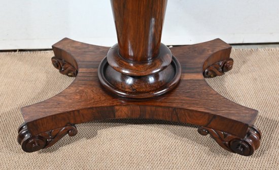 Rosewood veneer console table, England - 1850