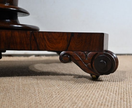 Rosewood veneer console table, England - 1850