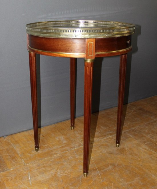 Louis XVI Mahogany And Brass Bouillotte Table About 1900