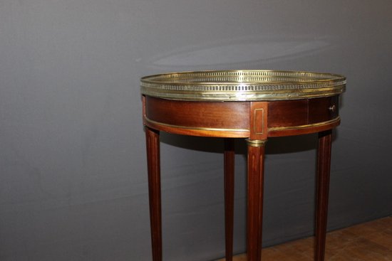 Louis XVI Mahogany And Brass Bouillotte Table About 1900