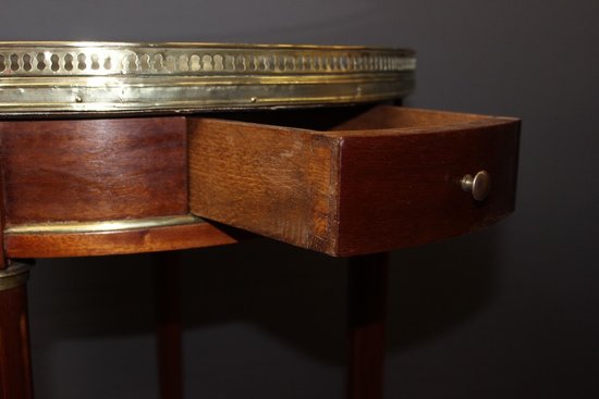 Louis XVI Mahogany And Brass Bouillotte Table About 1900