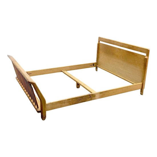 Oak Resting Bed 1950 By Guillerme Et Chambron