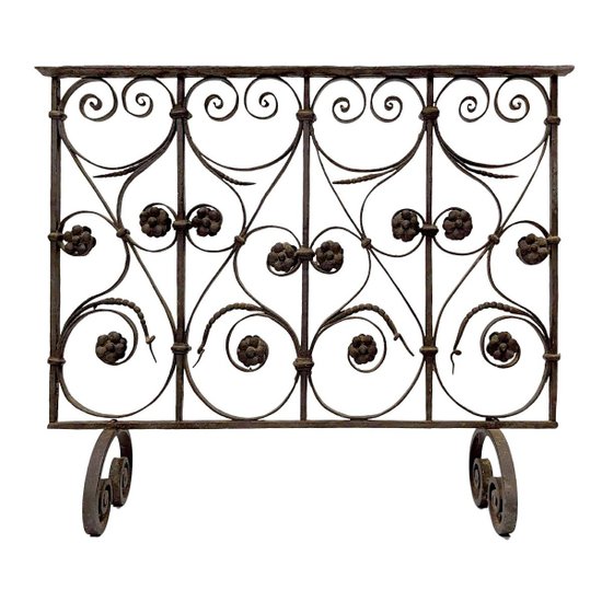 Wrought Iron Fireplace Screen 18th Century