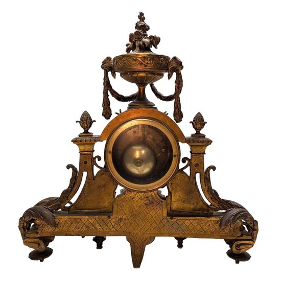 Louis XVI Style Gilt Bronze Mantel Clock