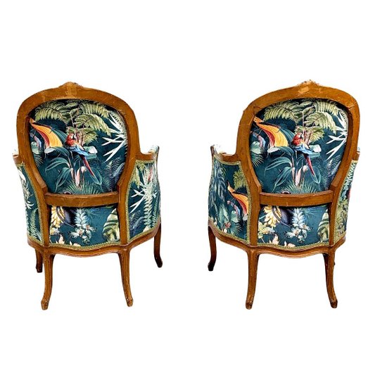 Pair Of Bergeres Louis XVI Style 1900