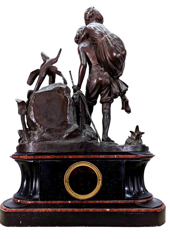 Garniture Bronze XIXème  Paul Et Virginie Par Charles  Cumberworth