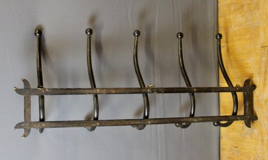 Curved Wood Wall Coat Rack Circa 1900