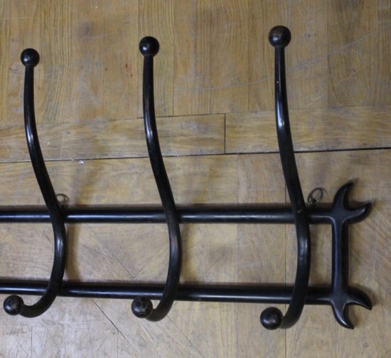 Curved Wood Wall Coat Rack Circa 1900