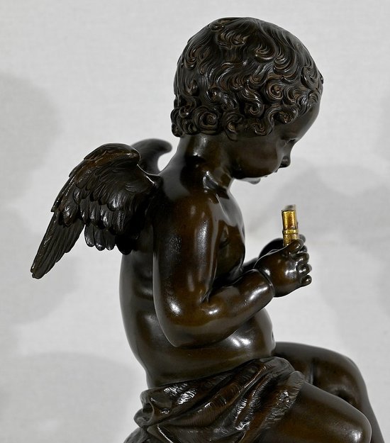 Bronze « Angelot à la Flûte » – Fin XIXe