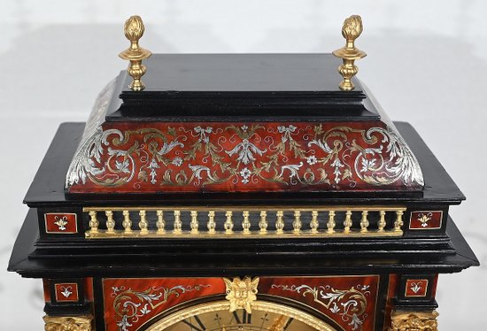 Pendulum in “Boule” Marquetry, known as Religious, by L. Leroy & Cie, Napoleon III period – Mid-19th century