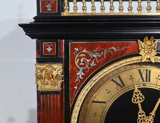 Pendulum in “Boule” Marquetry, known as Religious, by L. Leroy & Cie, Napoleon III period – Mid-19th century