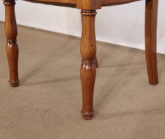 Pair of Solid Mahogany Chairs, Restoration Period - Early 19th Century