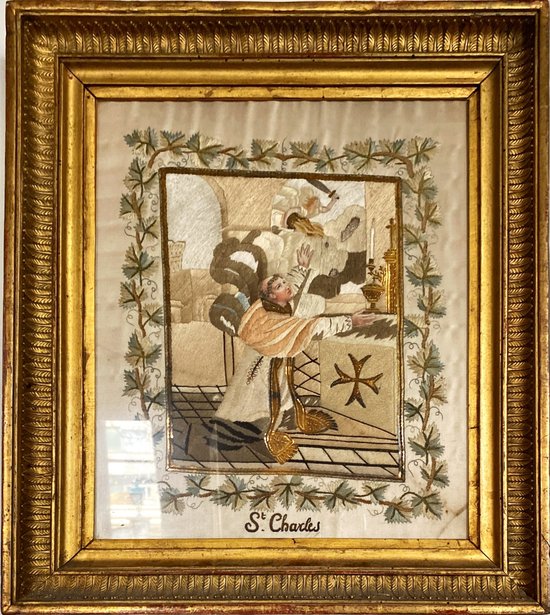 Saint Charles, needle painting