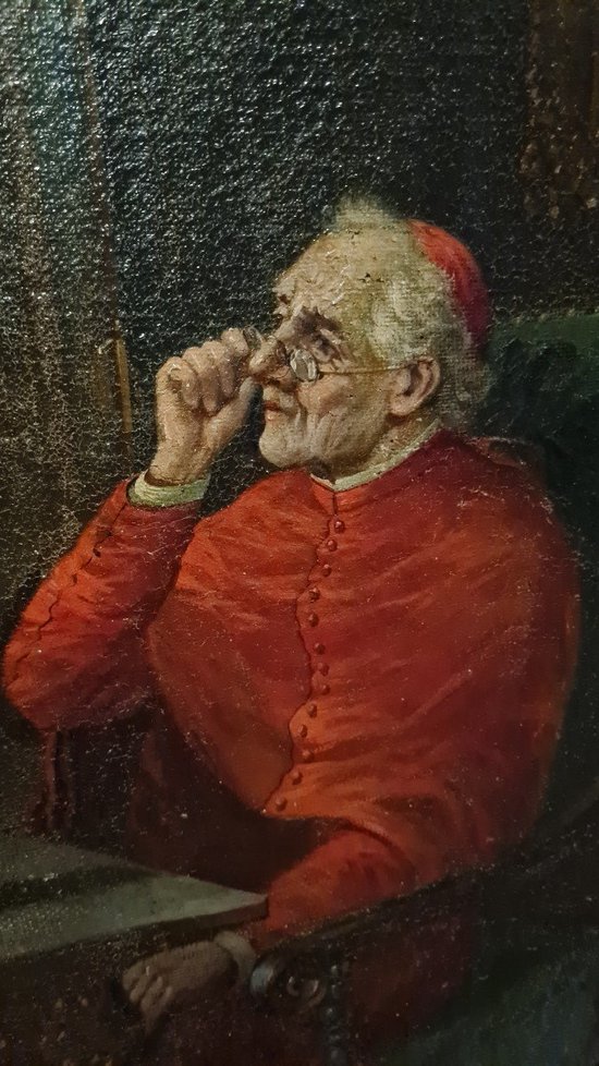 P.kuhn, Religious Painting Representing A Cardinal