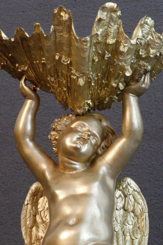 Pair Of cherubs with clusters XIXth century