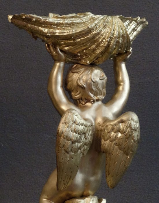 Pair Of cherubs with clusters XIXth century