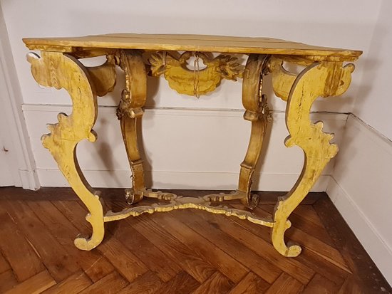 Gilded Wood Console, XIXth century