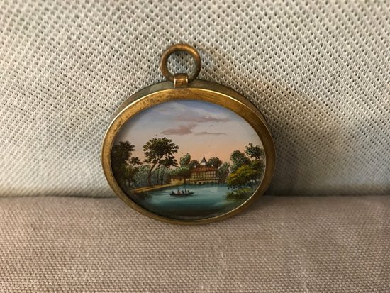 Miniature Small Eglantine In A Brass Frame 18th Century