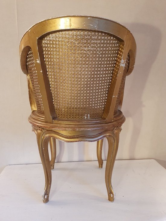 Office Armchair In Golden Wood Napoleon III