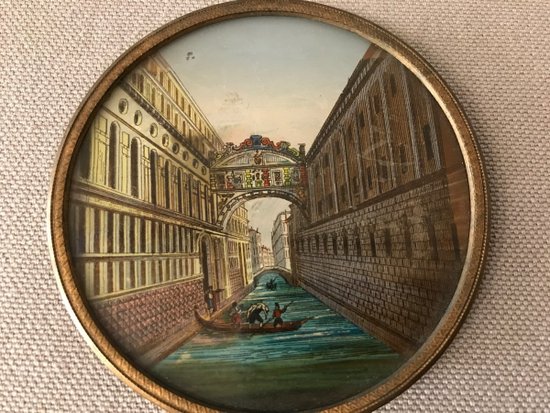 Miniature Round Eglossy Frame From Venice 18 Ã¨me