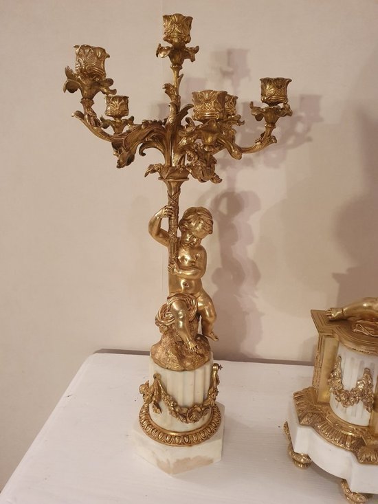 Garniture De Cheminée Bronze, Napoléon III