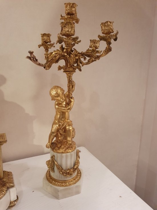 Garniture De Cheminée Bronze, Napoléon III