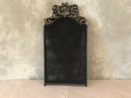 Antique Rustic Iron Fireplace Screen in Fronton