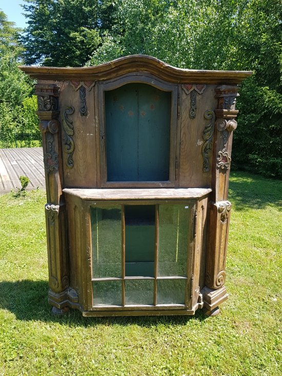 Fir Tree Polychrome Display Case 18th Century