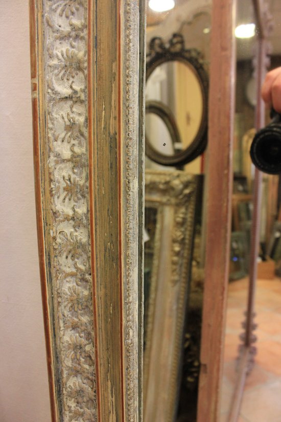 Large Rectangle Mirror Directoire Patinated 103 X 161 Cm