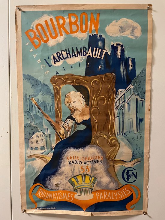 SNCF - Original Travel Poster Bourbon l'Archambault