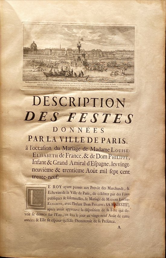 Livre de Blondel (book of celebrations), emblazoned with the arms of the city of Paris.