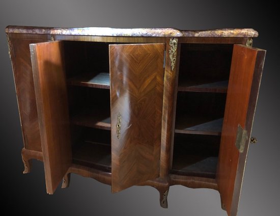 Rosewood Marquetry 4-Door Buffet Late 19th century