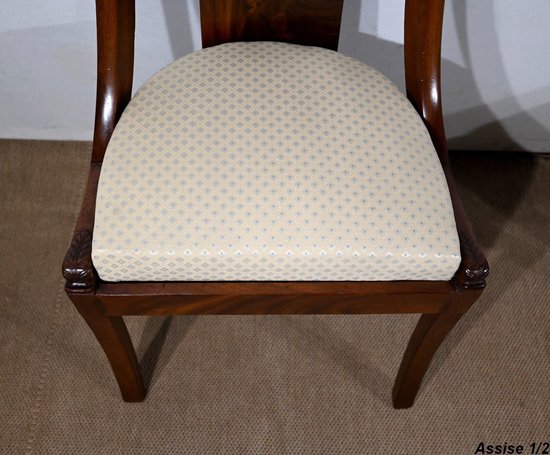 Pair of Mahogany Gondola Chairs - Early 20th Century